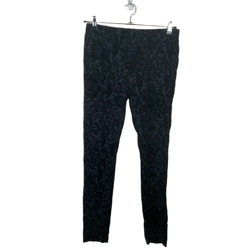 Romeo & Juliet Couture Stretch PantsWomen's Black Velour Flat Front size L NWT